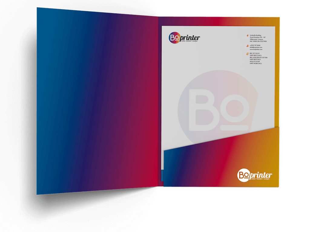 Presentatiemappen bij drukkerij Bo Printer.